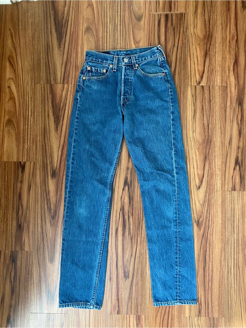 Levis 501s Vintage Dark Wash, womens small